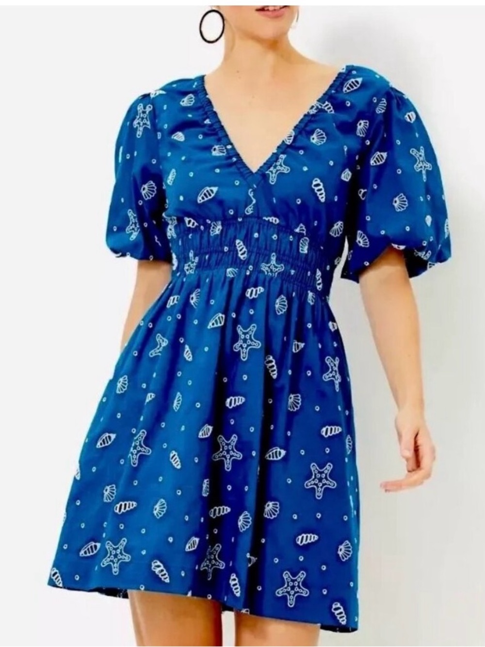 Lilly Pulitzer Kilynn Shell Collector V-Neck Mini Dress